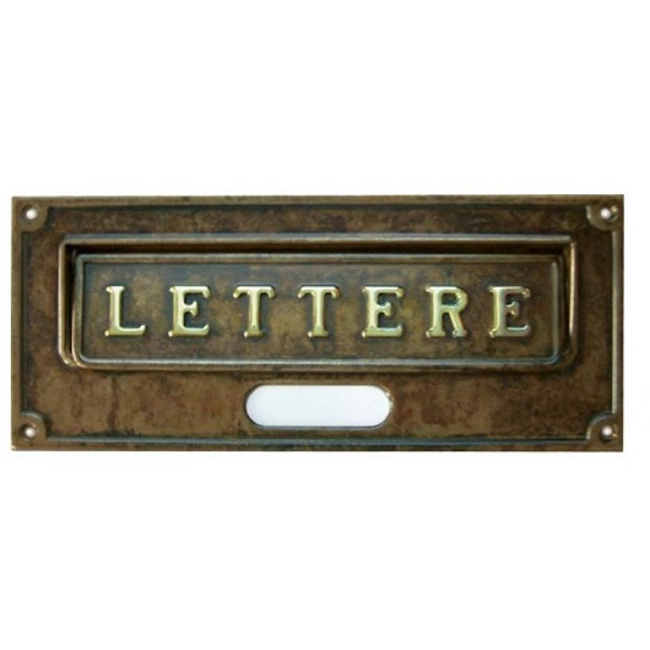 Vendita online Placca lettere Roma verniciata ottone antico